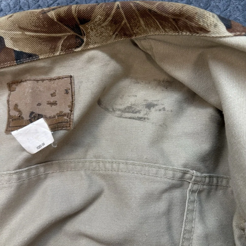 Vintage Wrangler Rugged Wear Camo Jacket Advantage Men's XL Denim Trucker USA